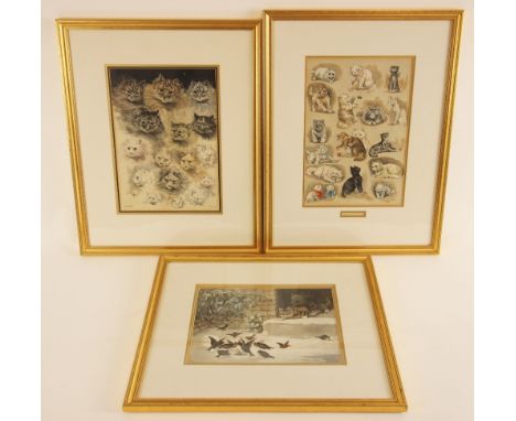 After Louis Wain (British, 1860-1939),"Kitten Life At The Cat Show",Lithograph on paper,Titled to mount,33.5cm x 23cm,Framed 