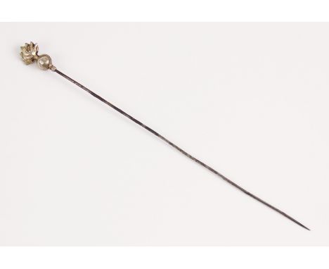 A Charles Horner Royal Fusiliers Sweetheart hat pin, the terminal modelled as a Royal Fusiliers badge, stamped 'C.H STERLING'