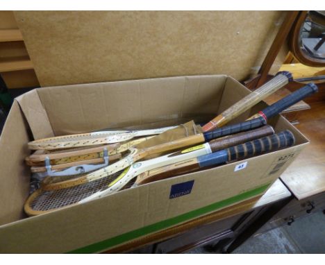 SELECTION OF SLAZENGER VINTAGE TENNIS RACKETS