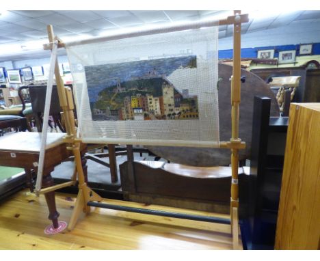 BEECH NEEDLEPOINT TAPESTRY FRAME