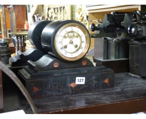 BELGIUM BLACKSLATE G.W. BENSON LONDON MANTEL CLOCK