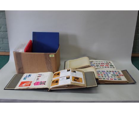 Two vintage stamp albums and contents including GB and world with some Victorian plus a small album of first day covers and a