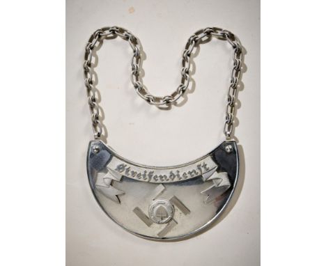 Deutsches Reich 1933 - 1945 - Reichsarbeitsdienst-RAD : Rinkragen des RAD Streifendienstes.Leichtmetallausführung an original