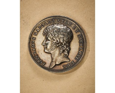 Ausländische Orden &amp; Ehrenzeichen - Königreich beider Sizilien : Silbermedaille Joachim Murat "SIC ARTIBUS VENIT HONOS".S