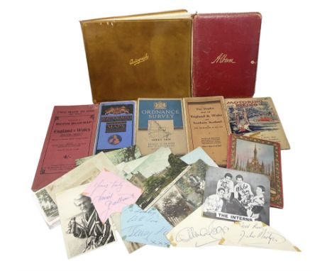 1950s'60s album of signatures and photographs of entertainers and comedians etc including Harry Secombe, Frankie Vaughan, Alm