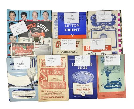 Various clubs - thirty-five home game programmes for Manchester United (7) 1949/50 - 1957/58 including F.A. Cup 5th round rep