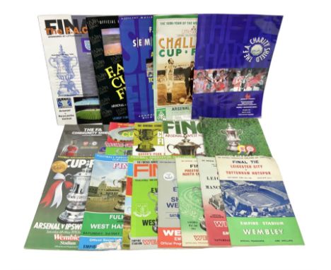 Twelve F.A. Cup Final programmes at Wembley - 1961, 1963, 1964, 1966, 1968, 1969, 1975, 1978, 1979, 1980, 1993 & 1998; F.A. C