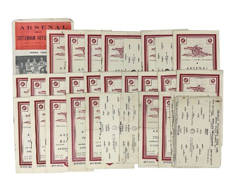 Arsenal F.C. - thirty-four home programmes 1948/49 including Division One, F.A. Cup, Football Combination Cup (Reserves), Pra