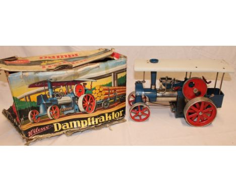 A Wilesco steam traction engine in original box 