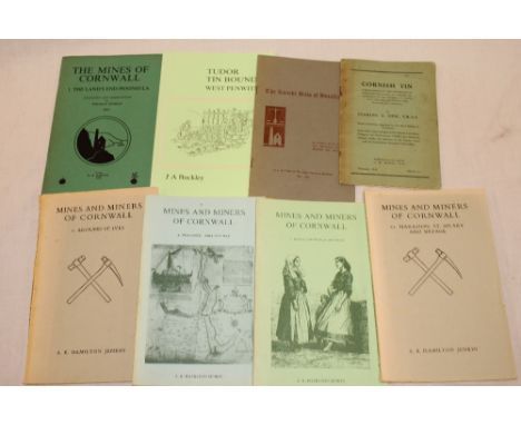 Hamilton Jenkin (AK) Mines and Miners of Cornwall, 4 vols including Around St Ives, Marazion, St Hilary and Breage etc togeth