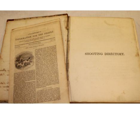 Thornhill (R. B.) The Shooting Directory, 1 vol. 1804, minus title page and frontis, half calf (af)