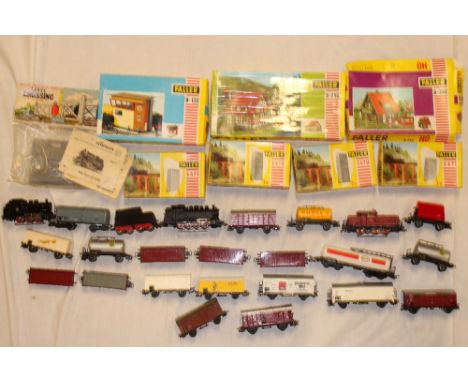 A selection of Marklin HO gauge railway including Continental shunting locomotive, 0-8-0 locomotive, 0-6-0 locomotive, variou