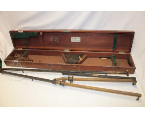 A Mine Surveyors pantograph by E. R. Watts & Son of London in fitted case with accessories (ex-Camborne School of Mines)