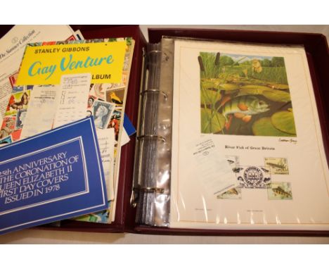 A selection of 1970's/80's mint stamp first day lithograph sheets and other stamps etc 