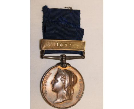 A Victorian Metropolitan Police bronze 1887 medal with 1897 bar awarded to PC R. Maw L Divn 