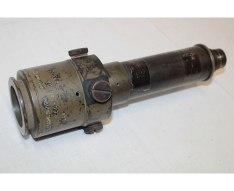A Second War Canadian gun sighting telescope dated 1944 