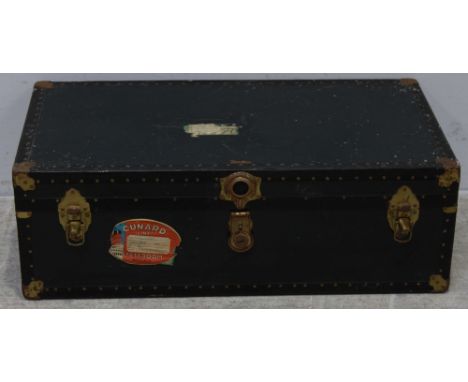 A 1930's 'Vacationer' metal bound steamer trunk.