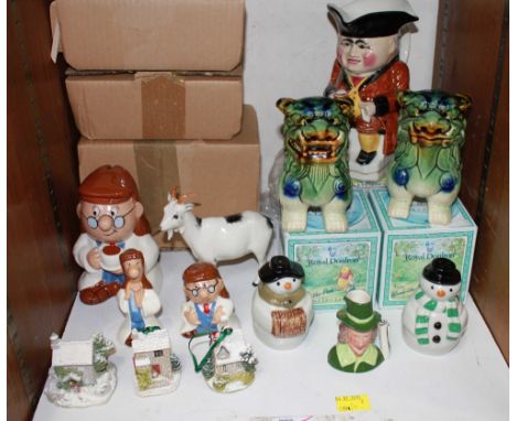 SECTION 22.  A small collection of various ceramics including some 'Wade', 'Royal Doulton' and 'Staffordshire' pieces, some w