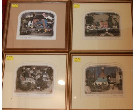 Graham Clarke (British born 1941),  Four various pictures, 'Nice Stuff," A/P, "Evening Shadows," 90/250, "Tibby's Teatime," 9