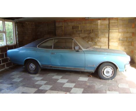 A 1969 Opal Commodore Coupe, 2.5litre, left-hand drive, metallic blue, vinyl roof, leather interior, manual transmission, reg