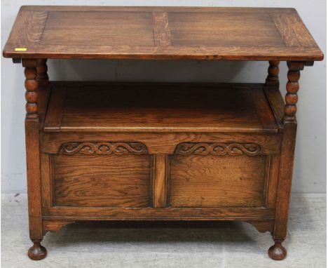 A 20th Century oak monks bench.