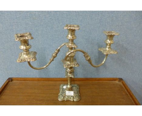 A Sheffield plate candelabra 
