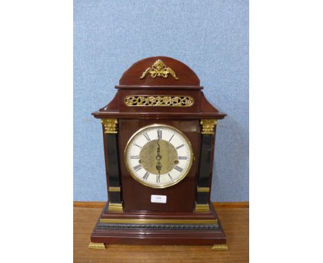 A 19th Century style mahogany bracket clock (quartz movement) 