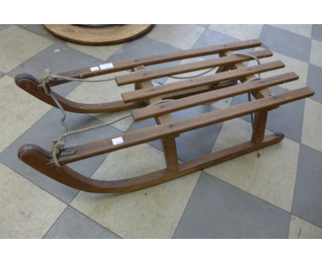 A vintage Davos sledge 