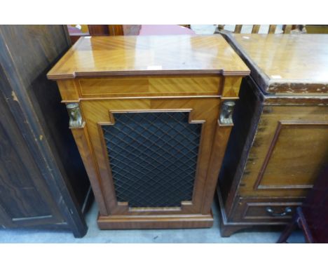 An inlaid mahogany speaker cabinet 