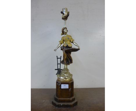 A French style figural table lamp 