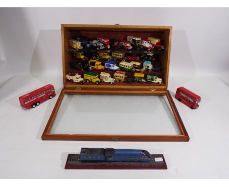 Dinky, Matchbox, Yatming, Lledo - 30 x die-cast model vehicles and an A4 Class 'Mallard' locomotive - Die-cast vehicles are d