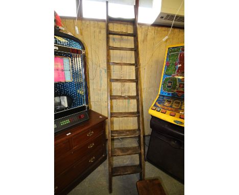 Early 19th C Elm Loft Ladder