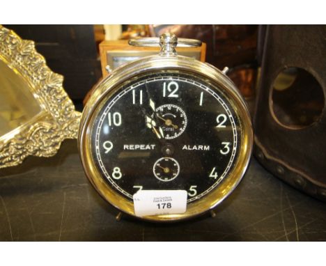 Vintage chrome coral alarm clock