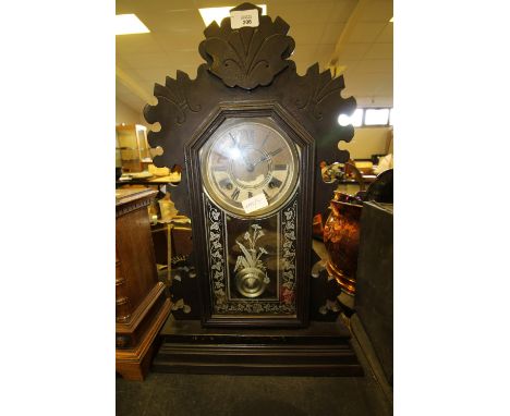 Ebonised American Mantel Clock