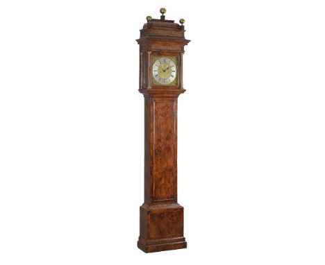 A fine Queen Anne walnut eight-day longcase clock, ichard Street, London, circa 1705   The six crisply turned finned pillar i