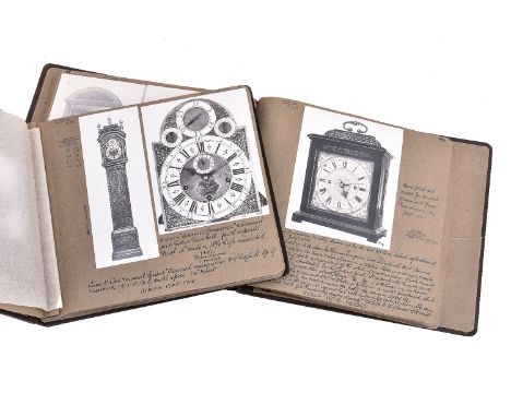 Iden Walter J. FINE &amp; RARE OLD ENGLISH CLOCKS IN THE COLLECTION OF WALTER J IDEN, LONDON Two volumes hand-compiled with p