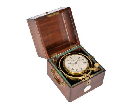 A Victorian small two-day marine chronometer, Parkinson and Frodsham, London, circa 1840      The four pillar full-plate sing