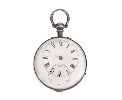 A George III silver verge pocket watch with unusual eccentric dial, J, Cragg Smith, London 1805   The full plate gilt movemen