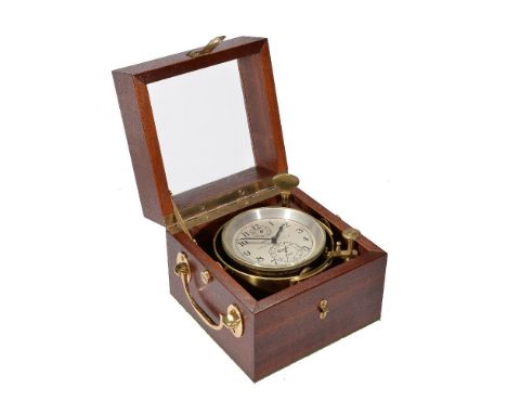 An American two-day marine chronometer, Hamilton Watch Company, Lancaster, PA, 1941   The circular four pillar single chain f
