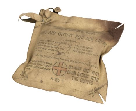 First Aid Kit. A WWII RAF First Aid Outfit for Aircrews, unopenedQTY: (1)NOTE:Carried in the battledress or a flying suit poc