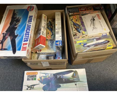 Aircraft Model Kits. A collection of 30 model aircraft, all boxed as new, comprising Matchbox Lysander 1-32l Airfix RN Vsoper