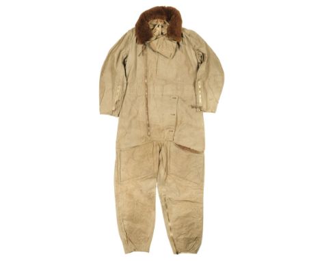 Flying Suit. A WWII Battle of Britain period 1930 pattern "Sidcot" flying suit belonging to Sergeant Thomas William Townshend