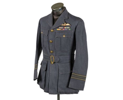 Battle of Britain. A WWII tunic and jacket belonging to Sergeant Eric William Seabourne, 238 Squadron, shot down in Hurricane