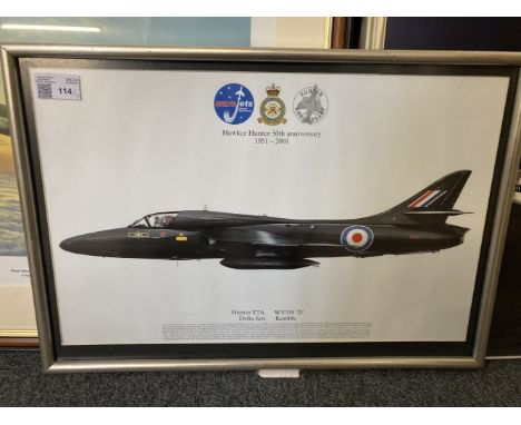 Black (Stuart). Tengah Tiger, colour print, limited edition number 33/1000, side profile showing Lightning F6 XR769, signed b