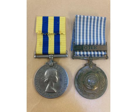 Pair: Private B.R. Bunce, Royal Army Ordnance CorpsKorea 1950-53, 1st issue (22168979 Pte. B.R. Bunce. R.A.O.C.), United Nati