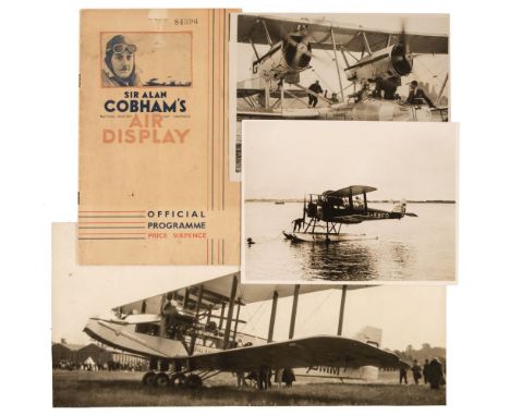 Cobham (Alan, 1894-1973). English aviation pioneer. An archive of scrap albums, photographs and ephemera, including a typed r