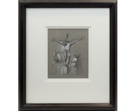 * PETER HOWSON OBE,REDEMPTION OF MANKINDcharcoal and pastel on paper, signed and dated '0523cm x 19cmMounted, framed and unde