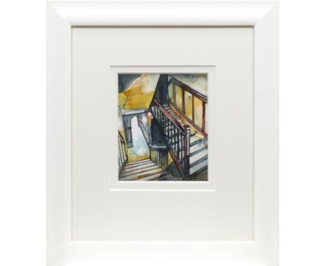BRYAN EVANS,LIGHT IN A PANELLED CLOSEwatercolour on paper, signed16cm x 13.5cmMounted, framed and under glass