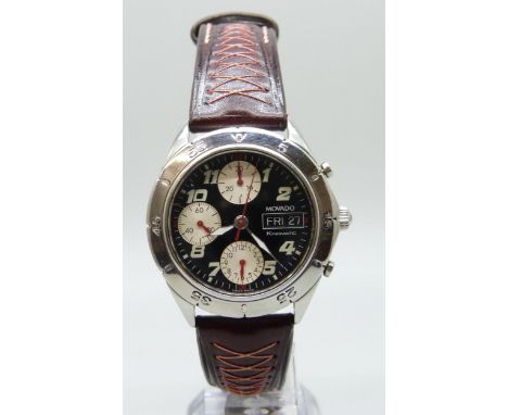 A Movado Kingmatic day/date chronograph wristwatch, 40mm including crown