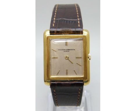A Vacheron &amp; Constantin 18ct yellow gold manual wind wristwatch, ref. 6123, circa 1961, 25mm, this lot is sold with the E